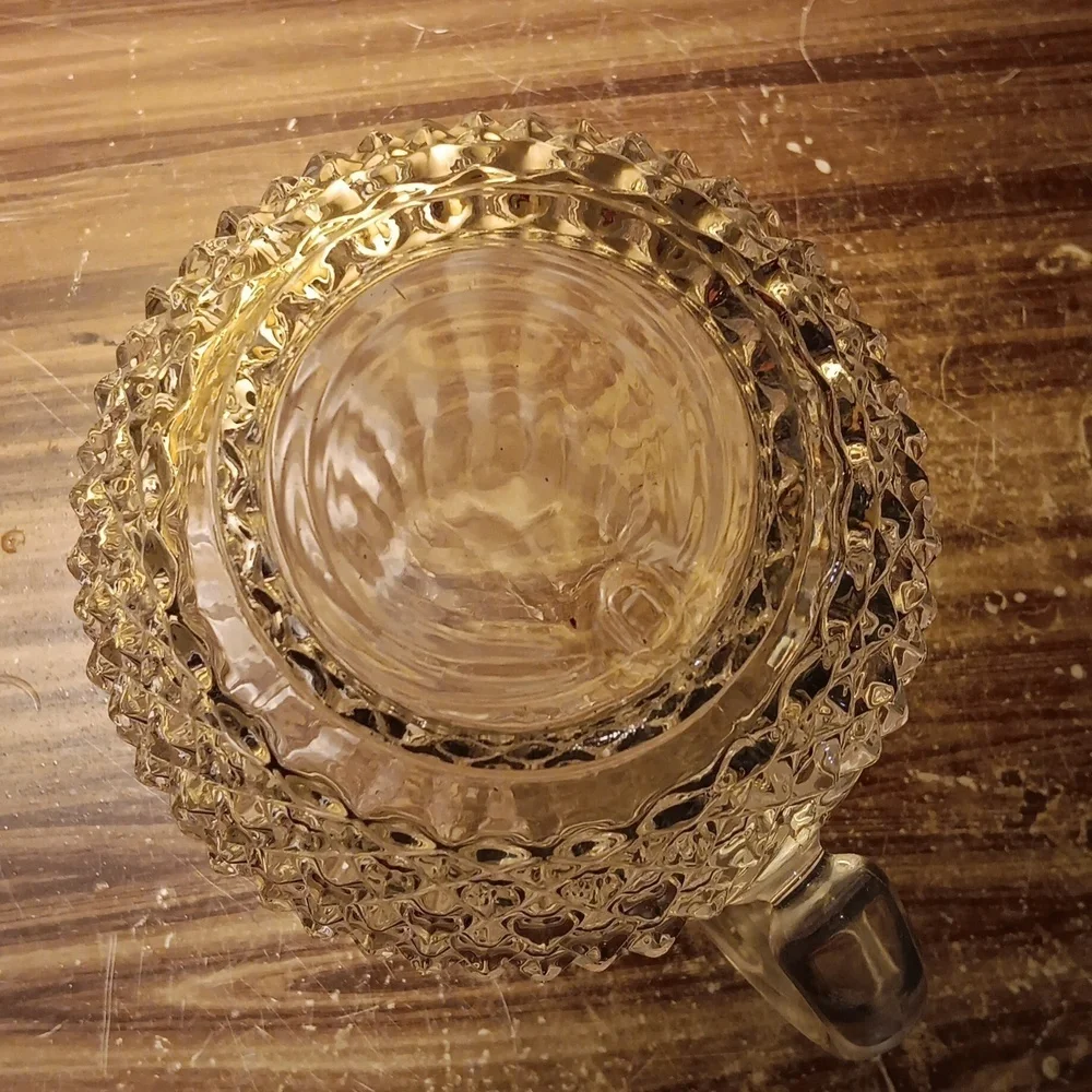 Vintage Longchamp cut glass diamond crystal pitcher